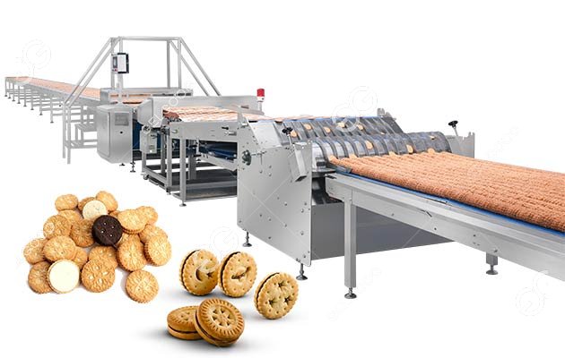 Industrial Chocolate Sandwich Biscuit Machine Adjustable