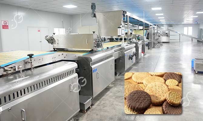 Automatic Chocolate Sandwich Biscuit Machine